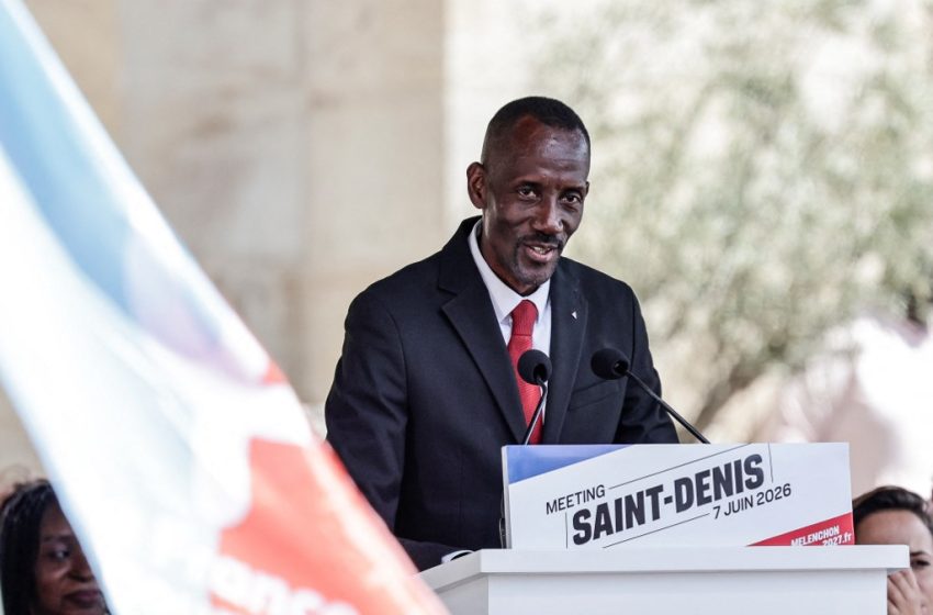 Bally Bagayoko lors du lancement de la campagne de LFI à Saint-Denis