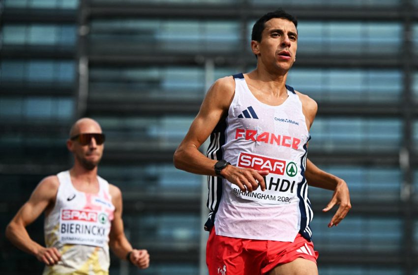 Hassan Chahdi au marathon des championnats d'Europe de Birmingham