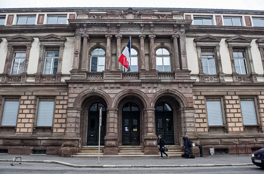 Façade du tribunal judiciaire de Mulhouse, dans le Haut-Rhin.