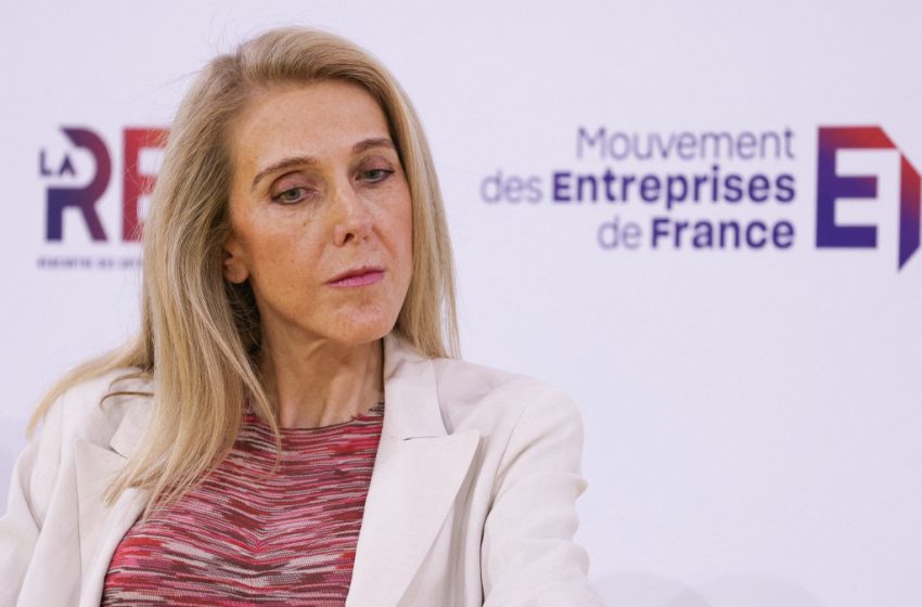 Sibyle Veil, présidente de Radio France, lors de l'université d'été du Medef à Paris le 27 août 2026.