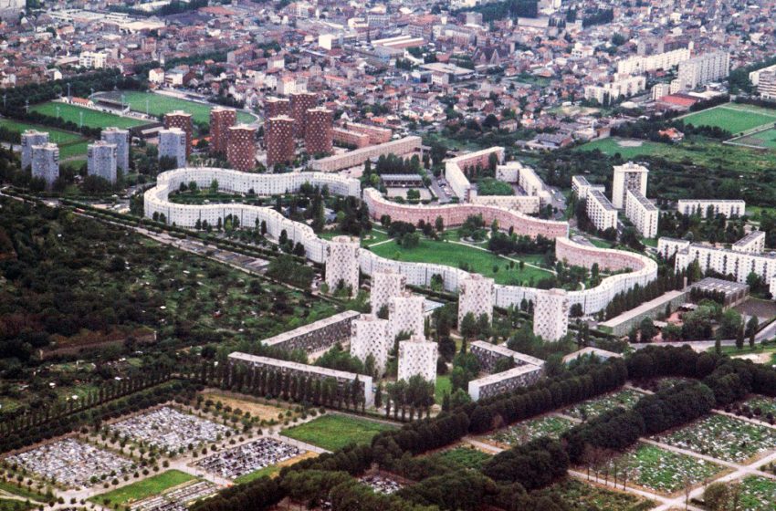 Cité des Courtilières à Panti n- Vue aérienne