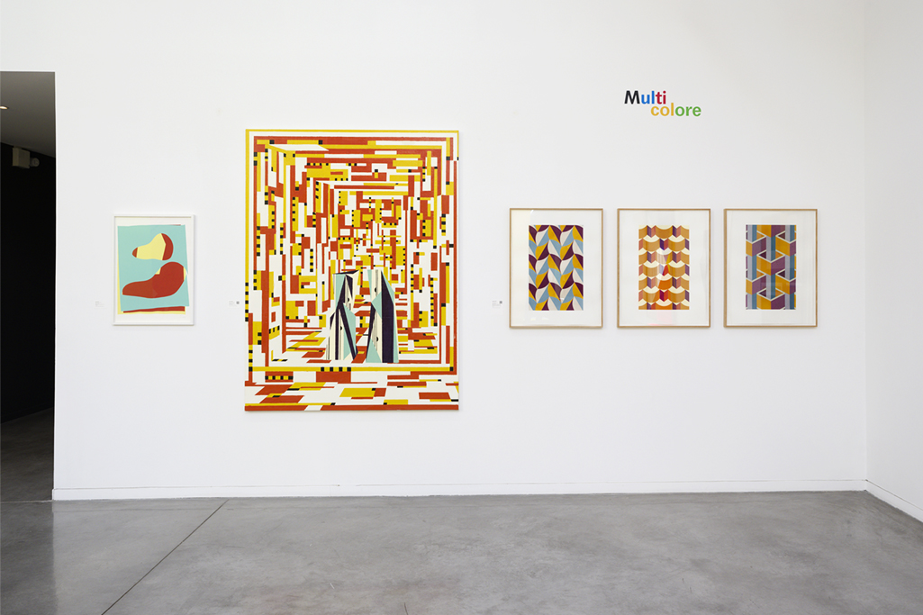 Trois tableaux de Farah Atassi exposés au Musée régional d’art contemporain de Sérignan.