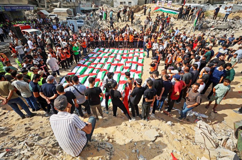Procession funéraire à Gaza octobre 2026